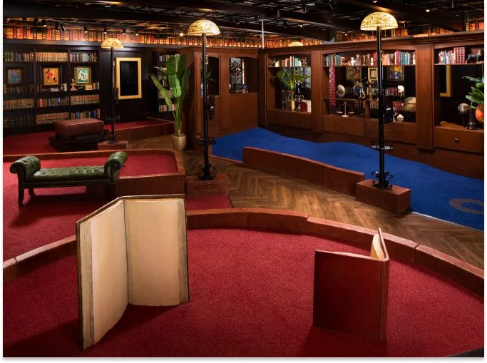 library mini golf course